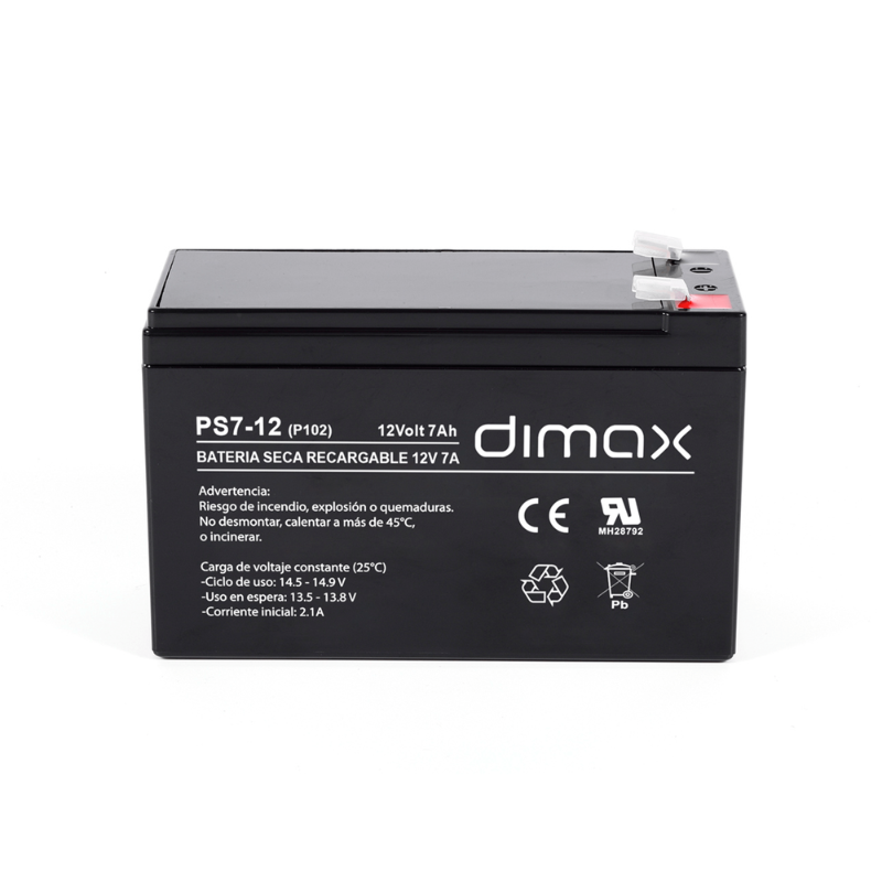 DIMAX BAT-12V7A Batería seca recargable 12v 7Ah