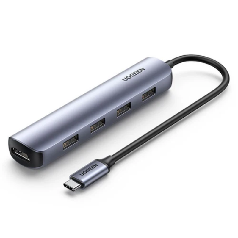 UGREEN CM417 / 20197 HUB USB-C 5/1 HDMI4K, 4 Puertos USB 3.0