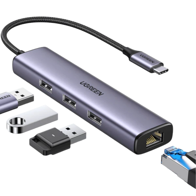 UGREEN CM475 / 60600 HUB USB-C a RJ45 Gigabit, USB 3.0