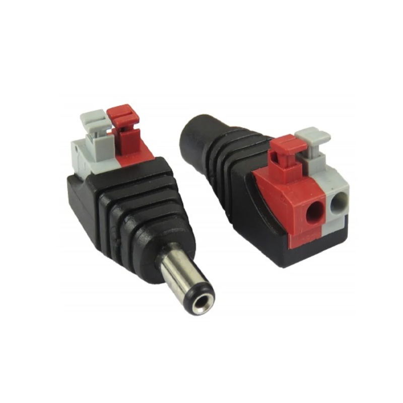 YUS Conector DC01 Macho/Hembra Conexión para CCTV Pack de 10