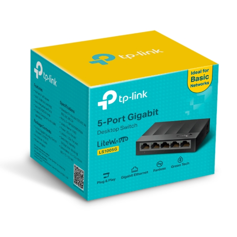 TP-LINK Switch LS1005G Gigabit 5 Puertos de Alta Velocidad. - Imagen 2