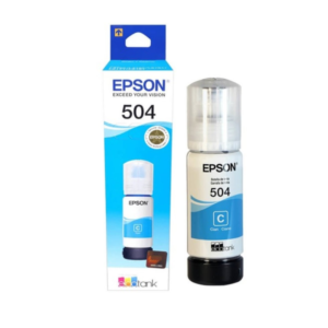 EPSON Tinta T504220 Cian Color Vibrante y Secado Rápido.