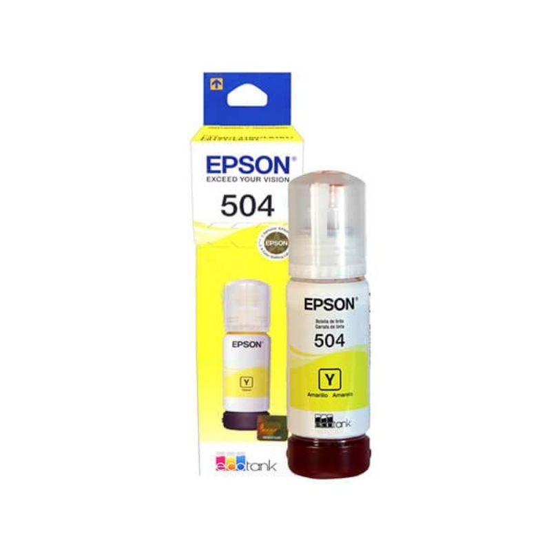 EPSON Tinta T504420 Yellow Color Vibrante y Secado Rápido.