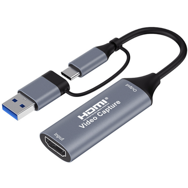 Capturador de video HDMI a TC / 1080p / salida con adaptador dual TC o USB / Plug&Play