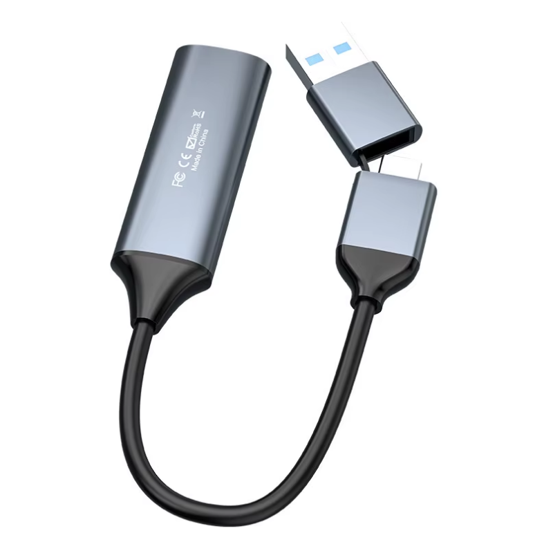 Capturador de video HDMI a TC / 1080p / salida con adaptador dual TC o USB / Plug&Play