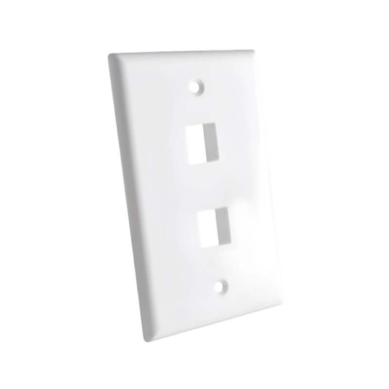 FACE PLATE DE 2 PUERTO BLANCO